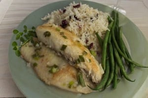 Breaded Tilapia with Garlic Lime Sauce