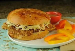 Cajun Fish Sandwiches with Crunchy Slaw