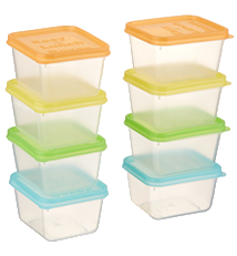 EasyLunchboxes Mini Dippers Small Dip, Condiment, or Sauce Containers, Leak-Resistant, Set of 8
