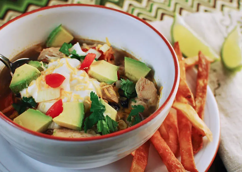 Chicken or Chicken-less Tortilla Soup