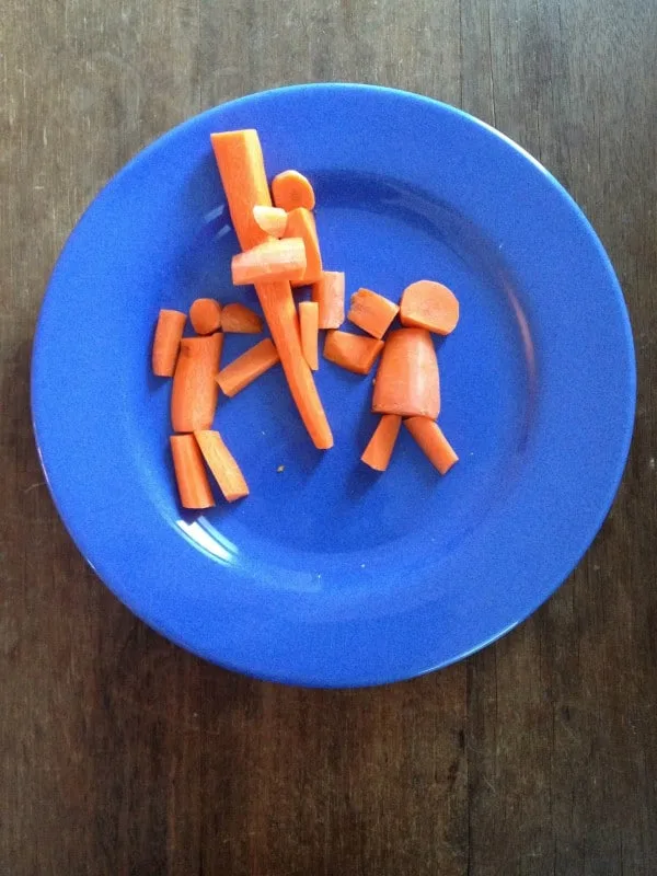 food art with carrots