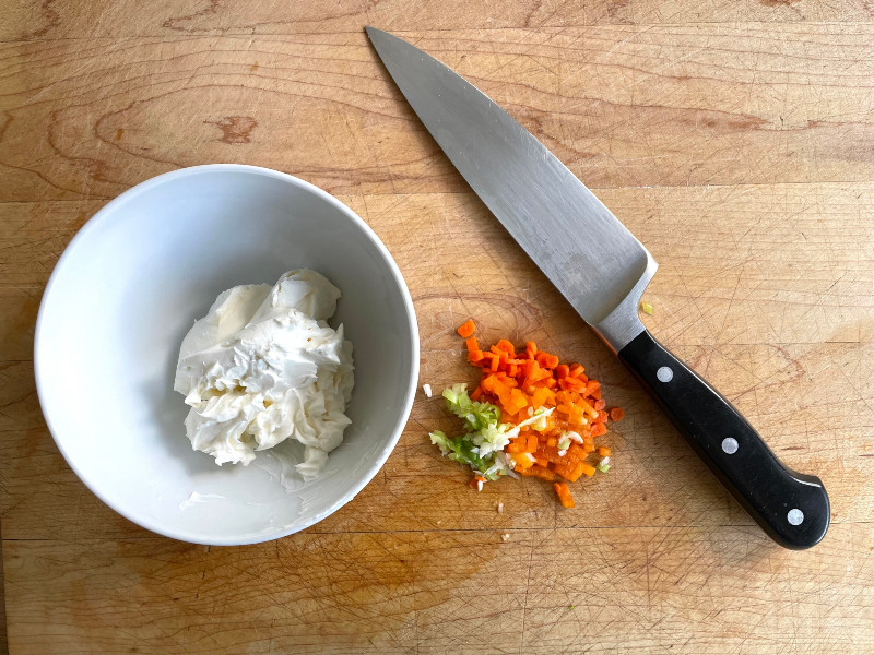 Prepped ingredients