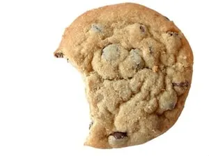 chocolate chip cookie with bite