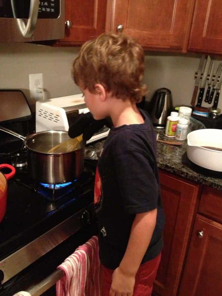 kid cooking