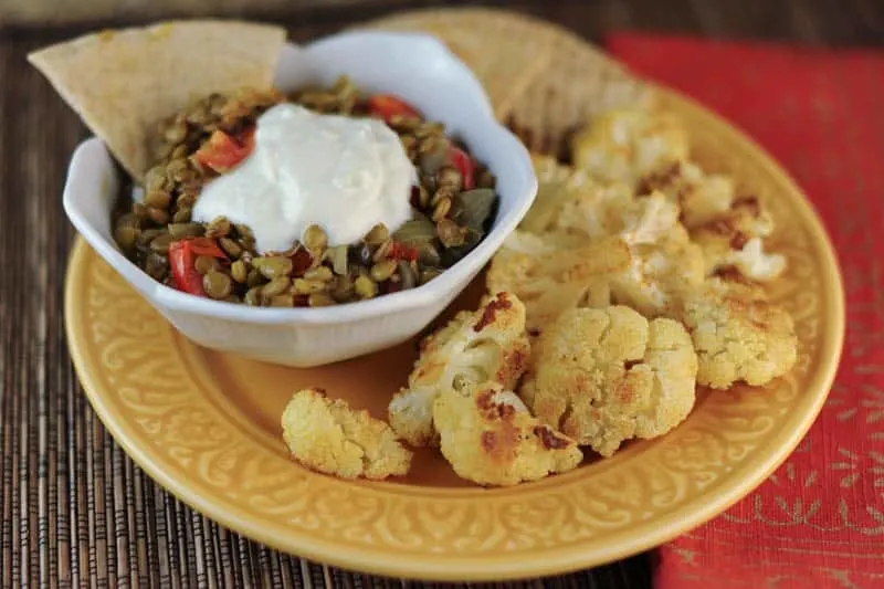 Lentil Stew with Honey Ginger Yogurt