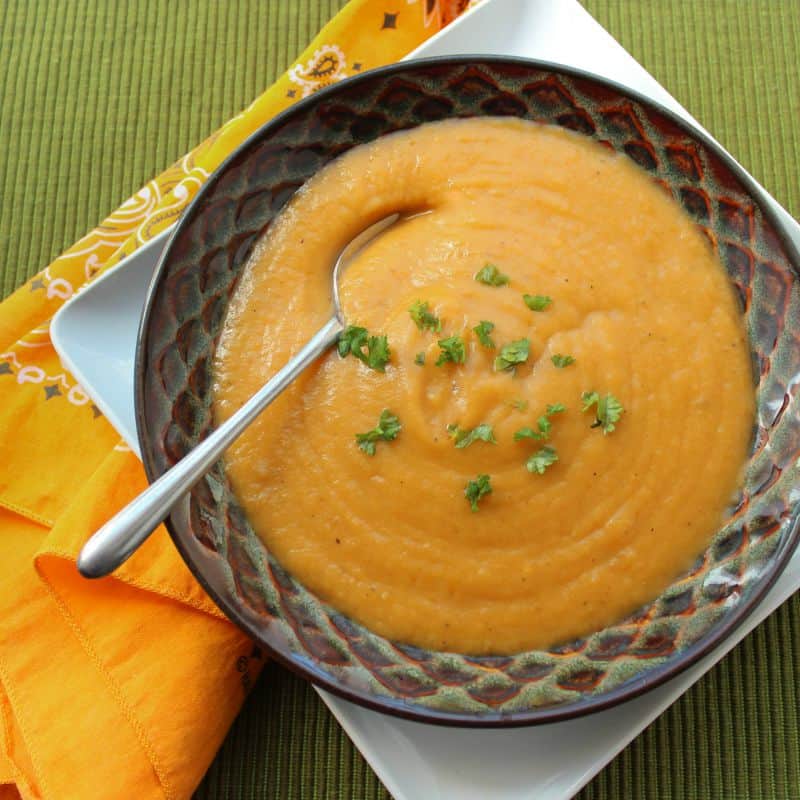 roasted sweet potato and apple soup