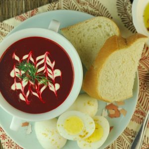 We got the beet soup