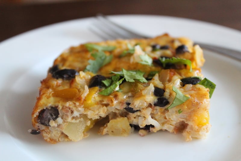 Southwestern Egg Rice Bake