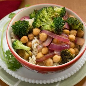 Broccoli Chickpea and Red Onion Stir-Fry, East Meets West Stir-Fry 1200-6959