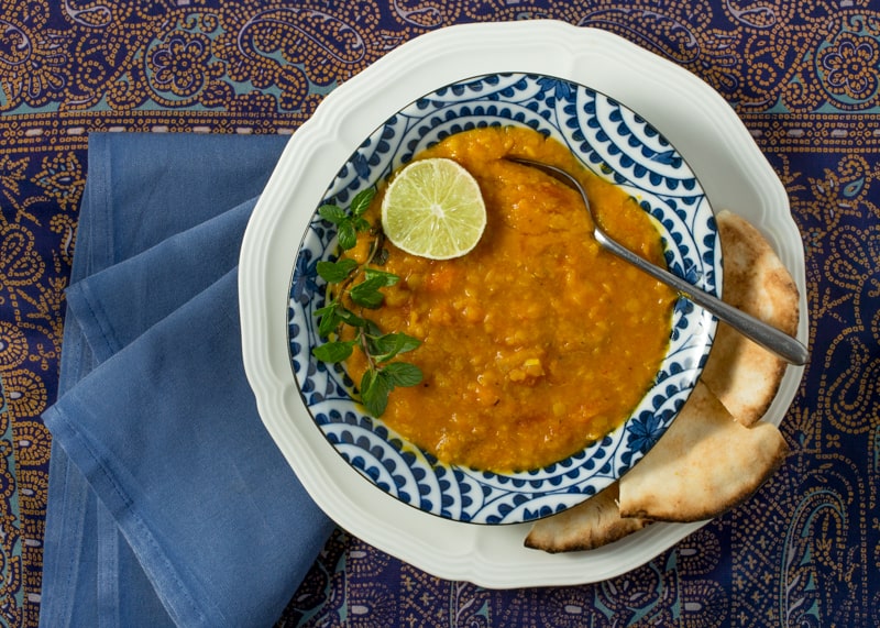 Butternut Squash and Yellow Lentil Stew: an easy pantry staple recipe