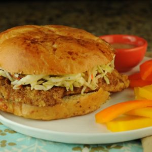 Cajun Fish Sandwiches with Crunchy Slaw