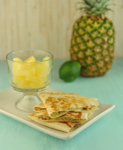 Cheese Quesadillas with Lime Pesto KW Quesadillas with Lime Pesto