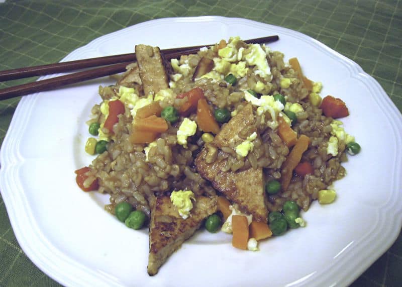 Crispy Tofu Triangles with Fried Rice.opt CVrispy Tofu Triangles with Fried Rice