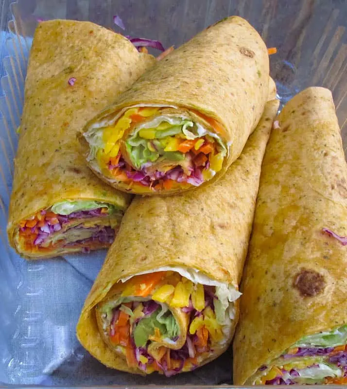 Crunchy Rainbow Wraps