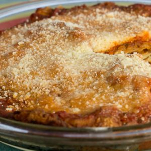 Eggplant Pie with Parmesan Crust