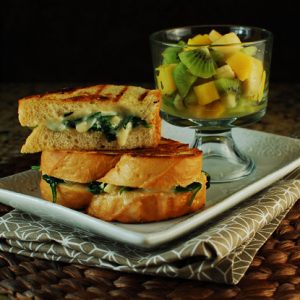 Grilled Cheese Melts with Brie and Baby Spinach