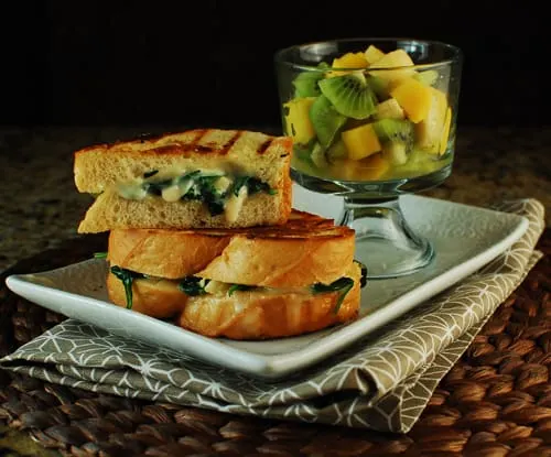 Grilled Cheese Melts with Brie and Baby Spinach