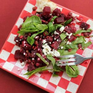 Lentil and Beet Salad with Honey Lemon Dressing