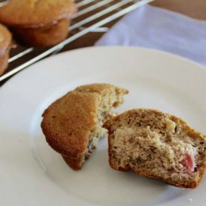 Rhubarb Yogurt Muffins