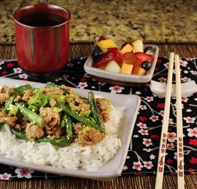 Spicy Szechuan Green Beans and Ground Turkey or Pork- Spicy Szechuan Green Beans and Ground Turkey or Pork