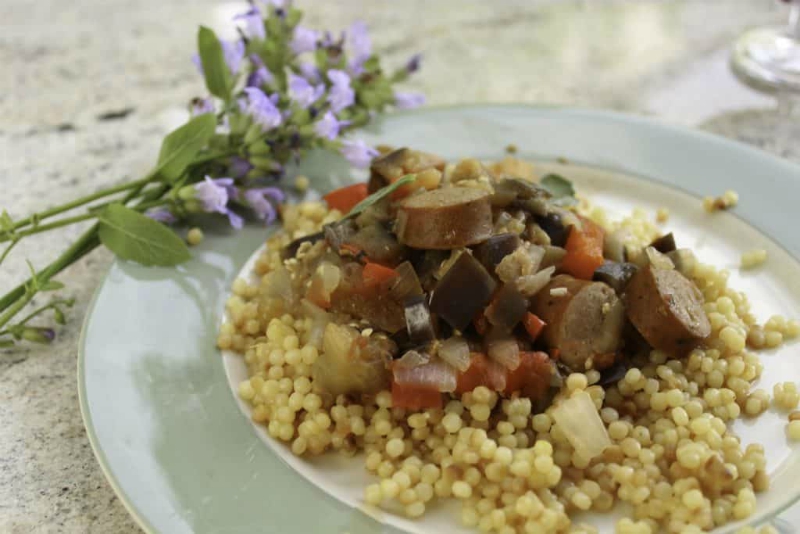 Summer Sausage, Sage and Eggplant Garden Stew-013 Summer Sausage, Sage, and Eggplant Garden Stew