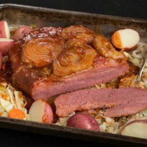 Sweet Glazed Corned Beef and Cabbage