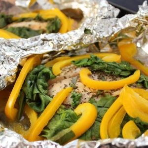 Tilapia Packets with Fresh Herbs and Baby Spinach