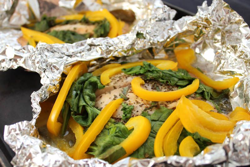 Tilapia Packets with Fresh Herbs and Baby Spinach 3000 ppi-010 Tilapia Packets with Fresh Herbs and Baby Spinach
