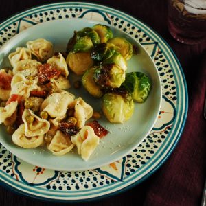 Tortellini with Crisped Bacon and Peas