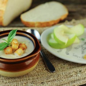 Tuscan White Bean Soup with Sourdough Croutons