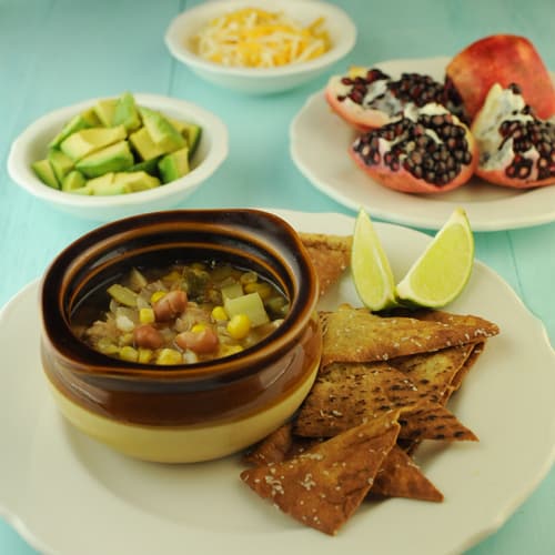 Vegetarian Sopa Poblano with Avocados KW Vegetarian Sopa Poblano with Avocados