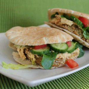 Warm Eggplant Pita Sandwiches