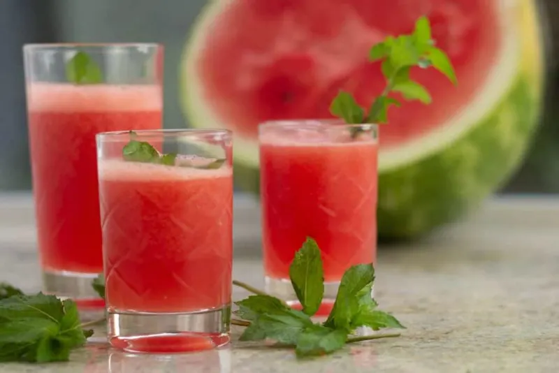 Icy Watermelon Mojitos