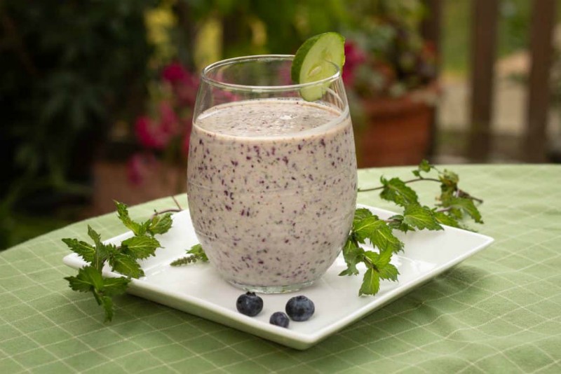 Blueberry Basil Smoothie