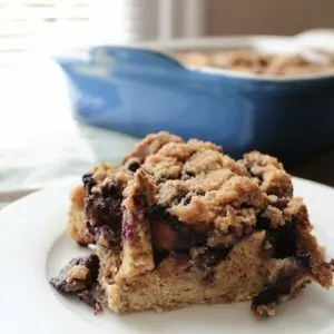 Overnight Baked Blueberry French Toast