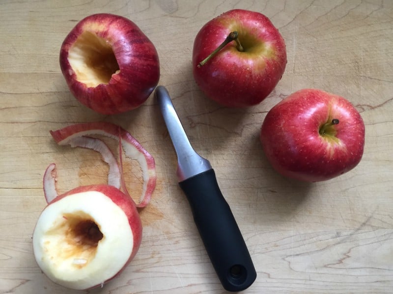 peeled apple