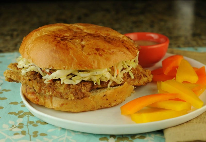 Cajun Fish Sandwiches with Crunchy Slaw