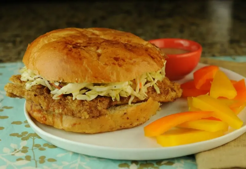 Cajun Fish Sandwiches with Crunchy Slaw