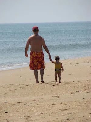 Father And Daughter On Beach