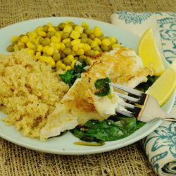 Pan-Fried Tilapia with Baby Spinach KW Pan-Fried Tilapia with Baby Spinach KW