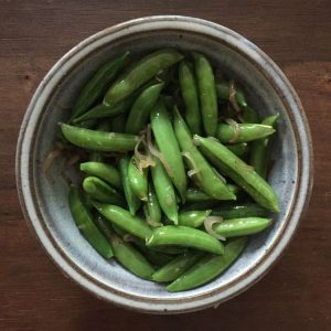 Sugar Snap Peas with Shallots