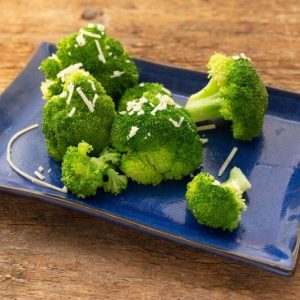 Steamed Broccoli Tossed with Grated Parmesan