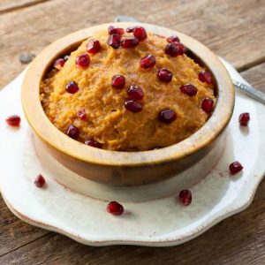 Whipped Butternut Squash with Pomegranate Seeds