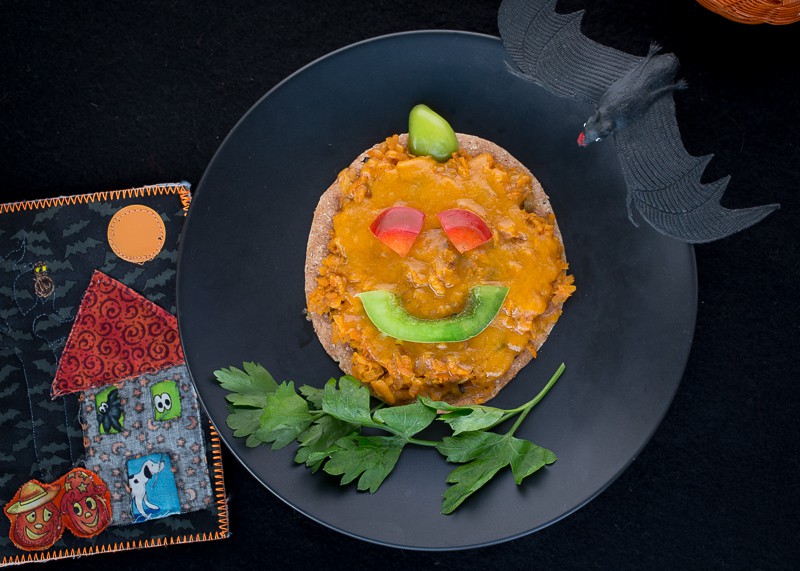 Jack-O-Lantern Pizzas