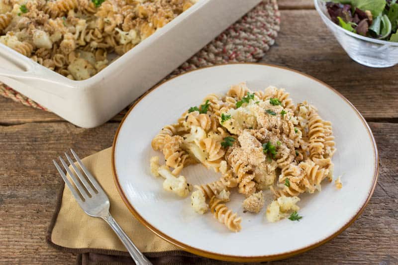 Roasted Cauliflower Pasta with Smoked Gouda