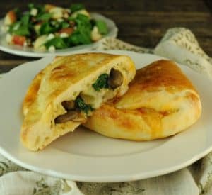 Spinach and Mushroom Calzones