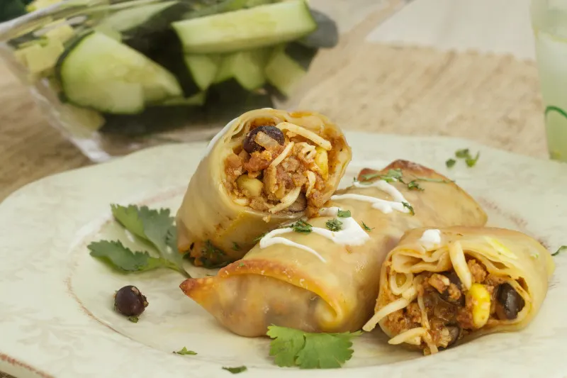 Baked Mexican Egg Rolls