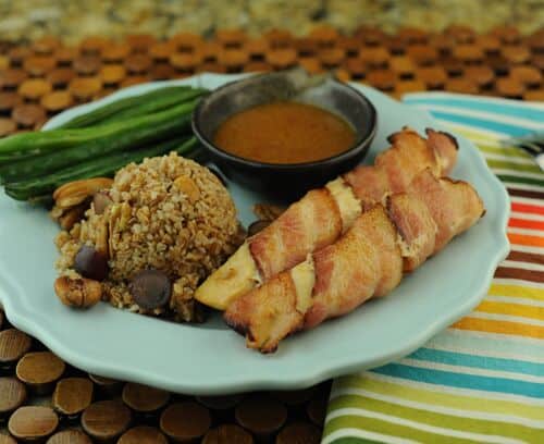 Bacon Wrapped Chicken Strips with Orange-Dijon Sauce - The Scramble