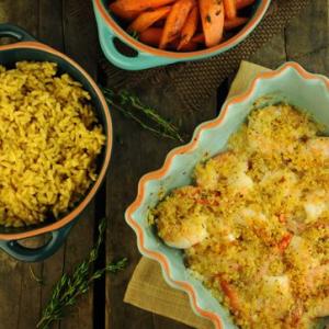 Baked Panko Shrimp with Oregano and Garlic