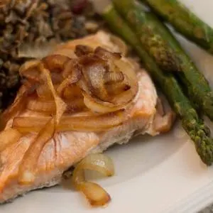 Baked Red Snapper with Golden Onions